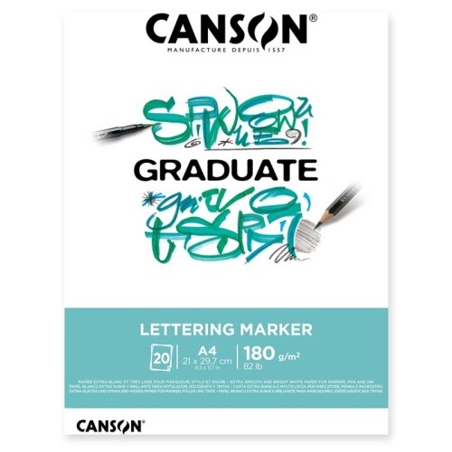 Blok Canson Graduate Lettering Marker - A4, 180 g, 20 ark.