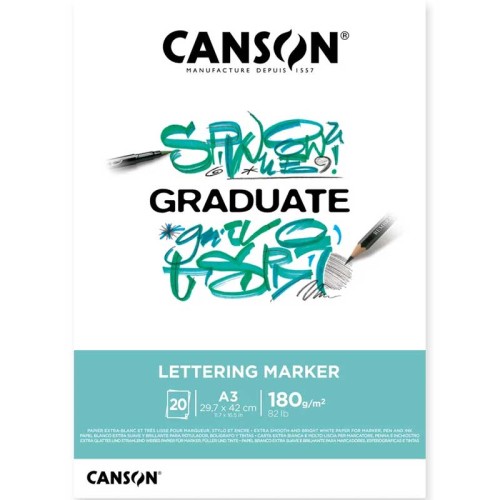 Blok Canson Graduate Lettering Marker - A3, 180 g, 20 ark.