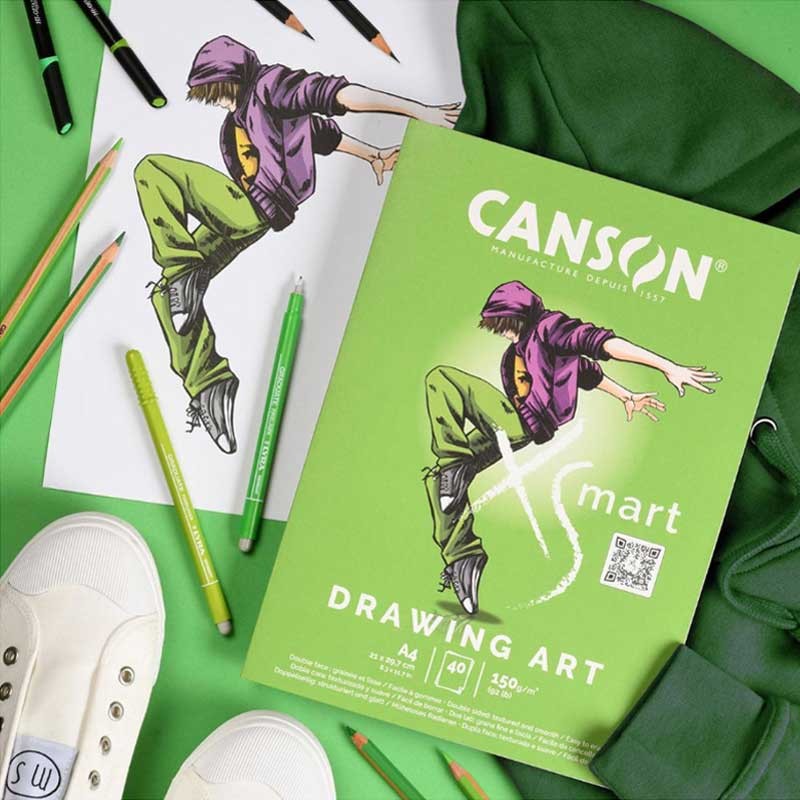 Blok Canson XSmart Drawing Art A4 150g 40 arkuszy 3