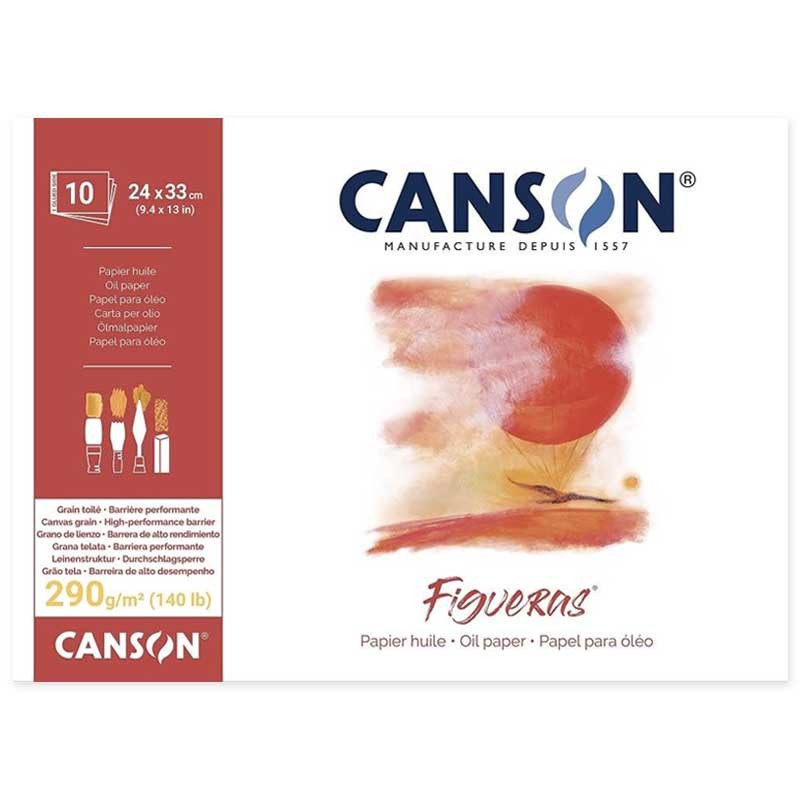Blok do farb olejnych Canson Figueras 33x24cm 290g 10 arkuszy 1