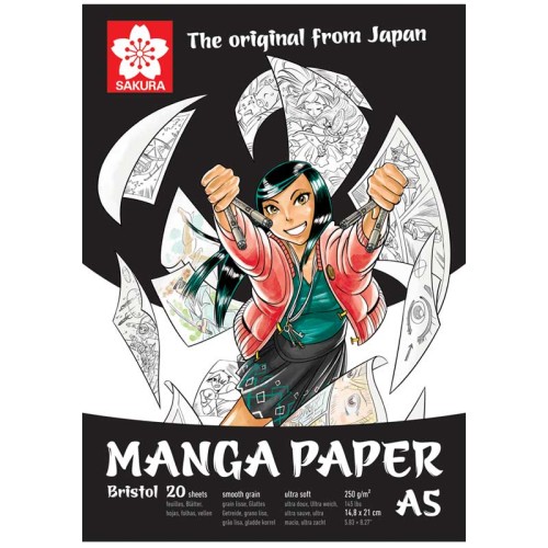 Blok Sakura Manga Paper Bristol - A5, 250 g, 20 ark.