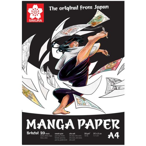 Blok Sakura Manga Paper Bristol - A4, 250 g, 20 ark.