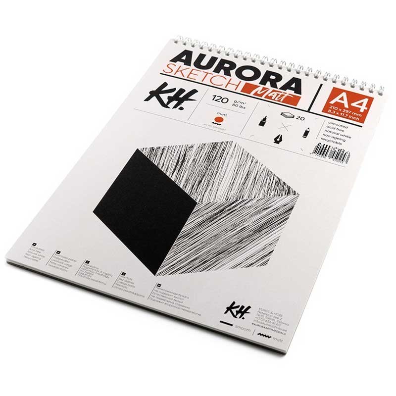 Blok AURORA Sketch Matt 120 g A4 spirala 03