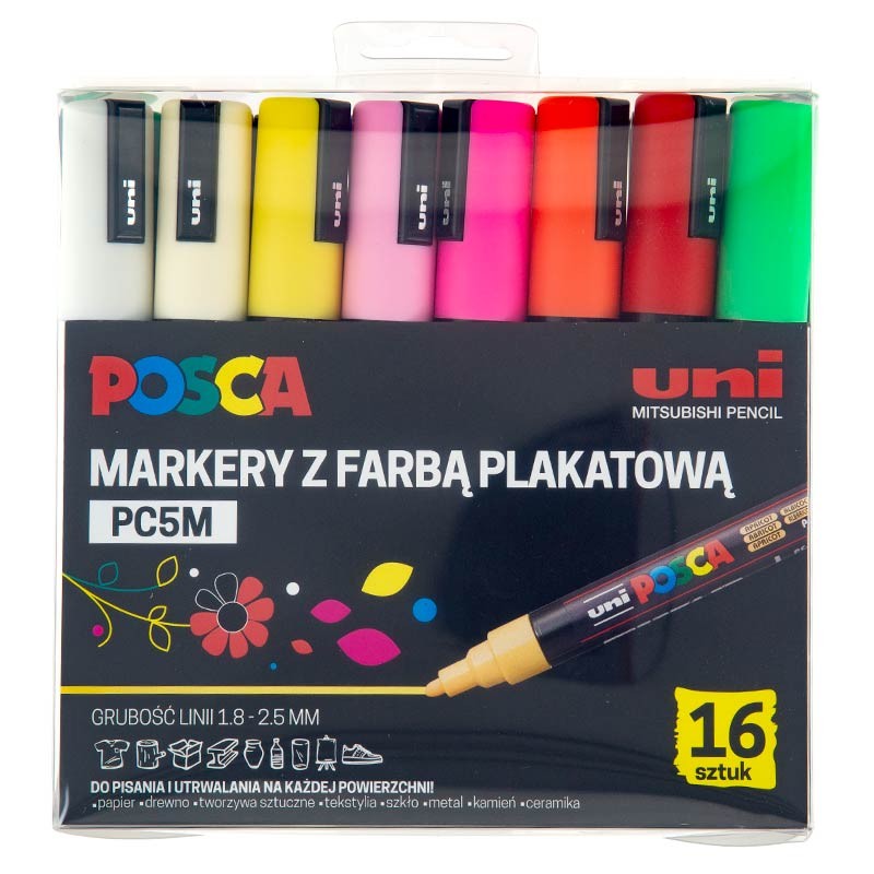 Zestaw markerów POSCA PC-5M 16 szt.