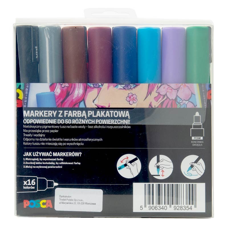Zestaw markerów POSCA PC-5M 16 szt.