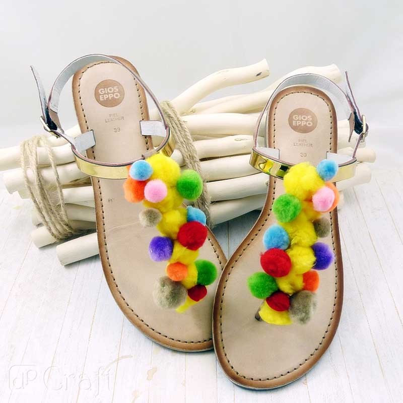 Pompony akrylowe neonowe dpCraft 78 szt mix kolorów i rozmiarów 03