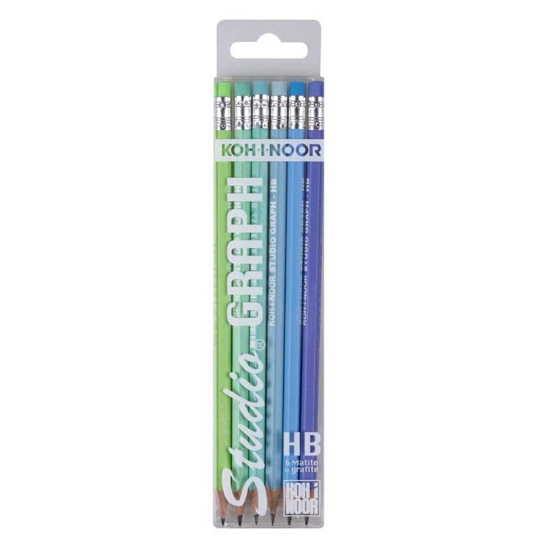 Zestaw-ołówków-Studio-Graph-mat-HB-6-szt-mix-kolorów-zielono-niebieski-001