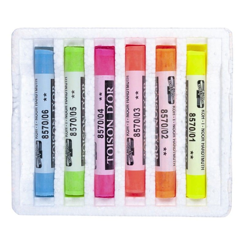 Pastele suche Koh-i-noor Toison D'or 8571 fluo 6 szt 02