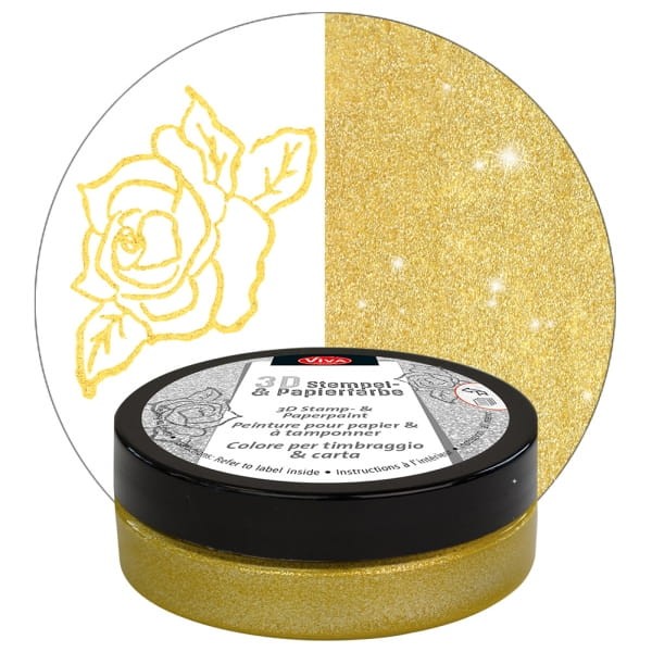 Viva Tusz do stempli 3D 917 Light Gold 02