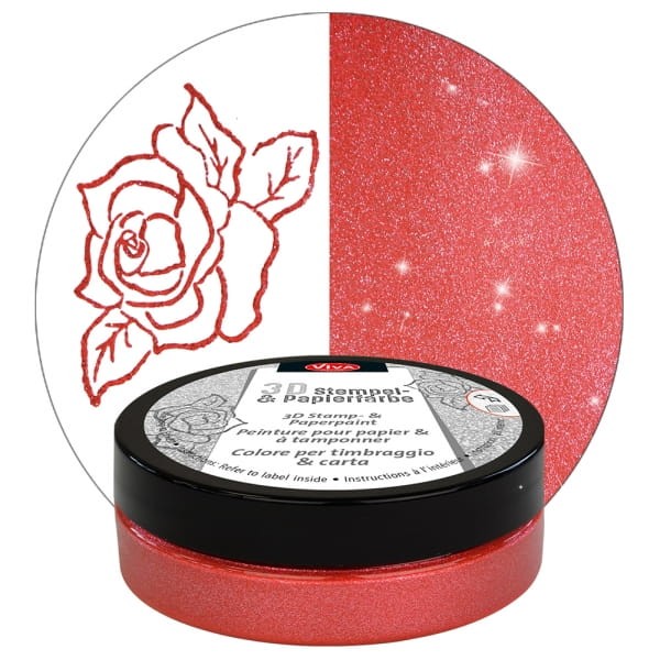 Viva Tusz do stempli 3D 912 Carmine Metallic