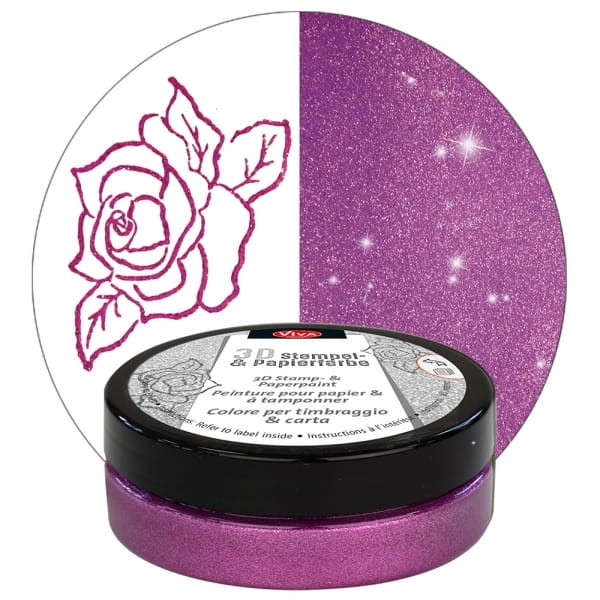 Viva Tusz do stempli 3D 914 Magenta Metallic 02