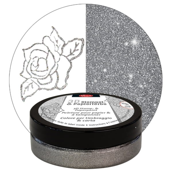 Viva Tusz do stempli 3D 915 Steel Metallic 01