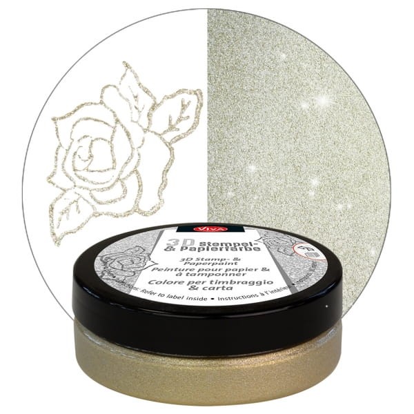 Viva Tusz do stempli 3D 916 Silver Gold Metallic 02