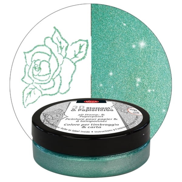 Viva Tusz do stempli 3D 907 Lime Green Metallic 02