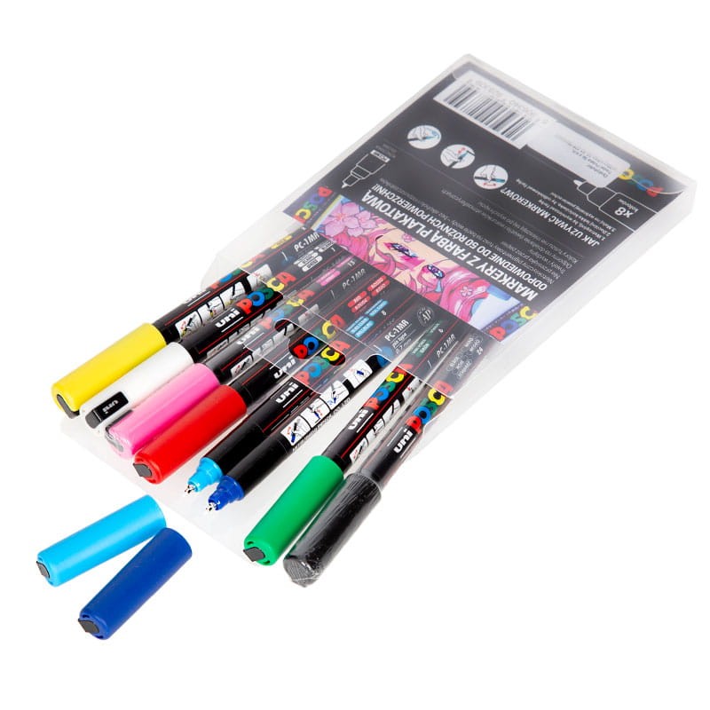 Markery POSCA PC-1MR zestaw 8 szt. Basic