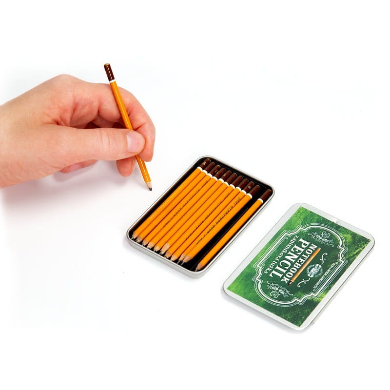 Ołówki mini Koh-I-Noor 1508 zestaw 12 szt. metalowa kasetka 03