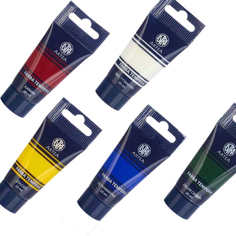 Zestaw farb tempery Astra 6x20 ml Artea 003