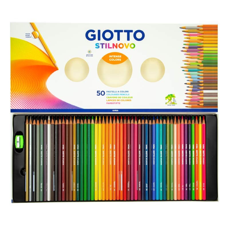 Kredki Giotto Stilnovo zestaw 50 szt. + temperówka 01
