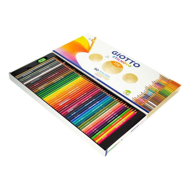 Kredki Giotto Stilnovo zestaw 50 szt. + temperówka 02