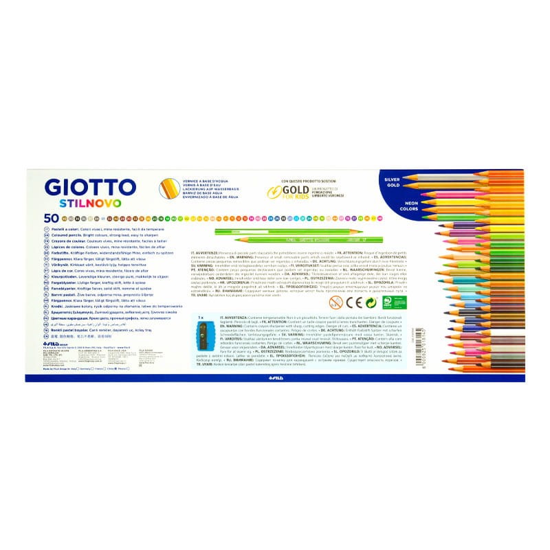 Kredki Giotto Stilnovo zestaw 50 szt. + temperówka 04