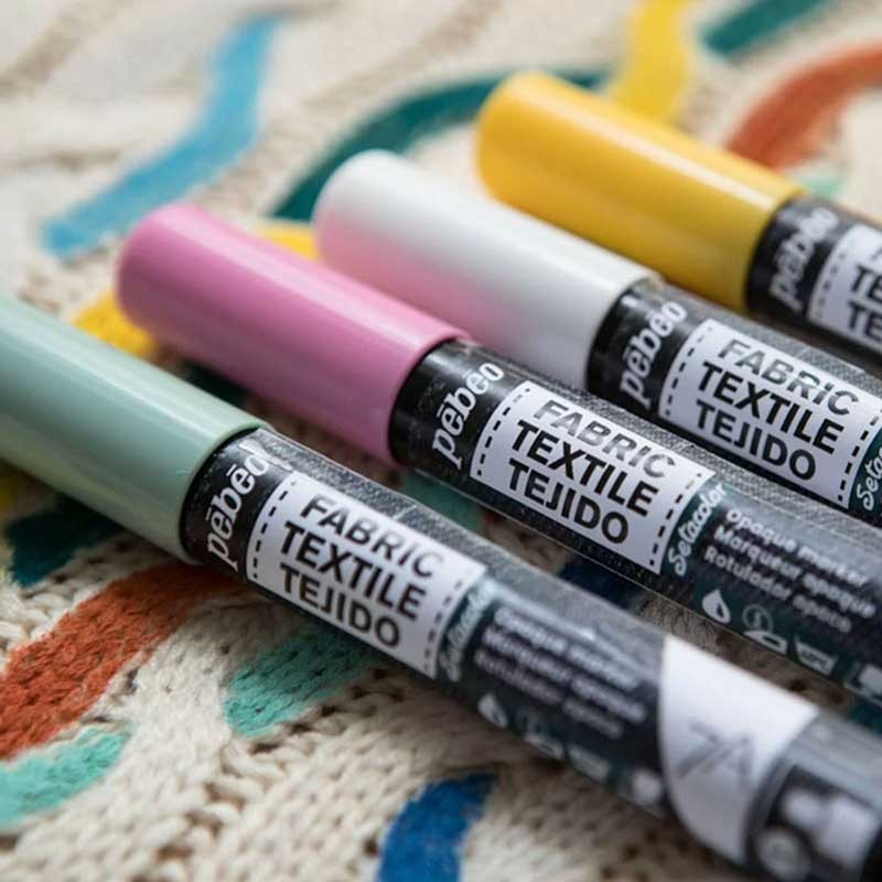 Markery do tkanin Setacolor 7A Opaque Pastel 4 mm Pebeo zestaw 6 szt. 03