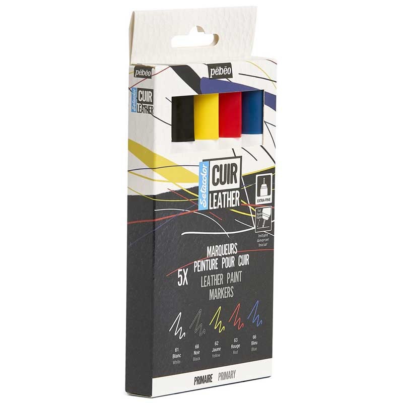 Markery Setacolor Leather Primary Kit 5 szt 03