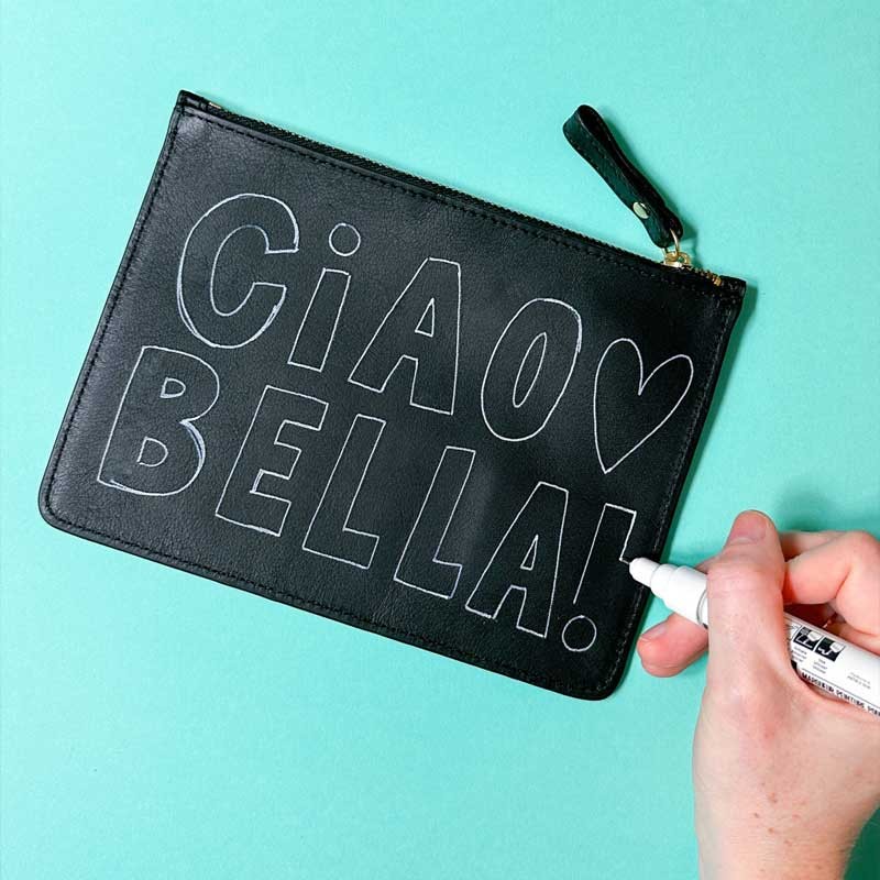 Markery do skóry Setacolor Cuir Leather Black & White Pebeo zestaw 2 szt 06