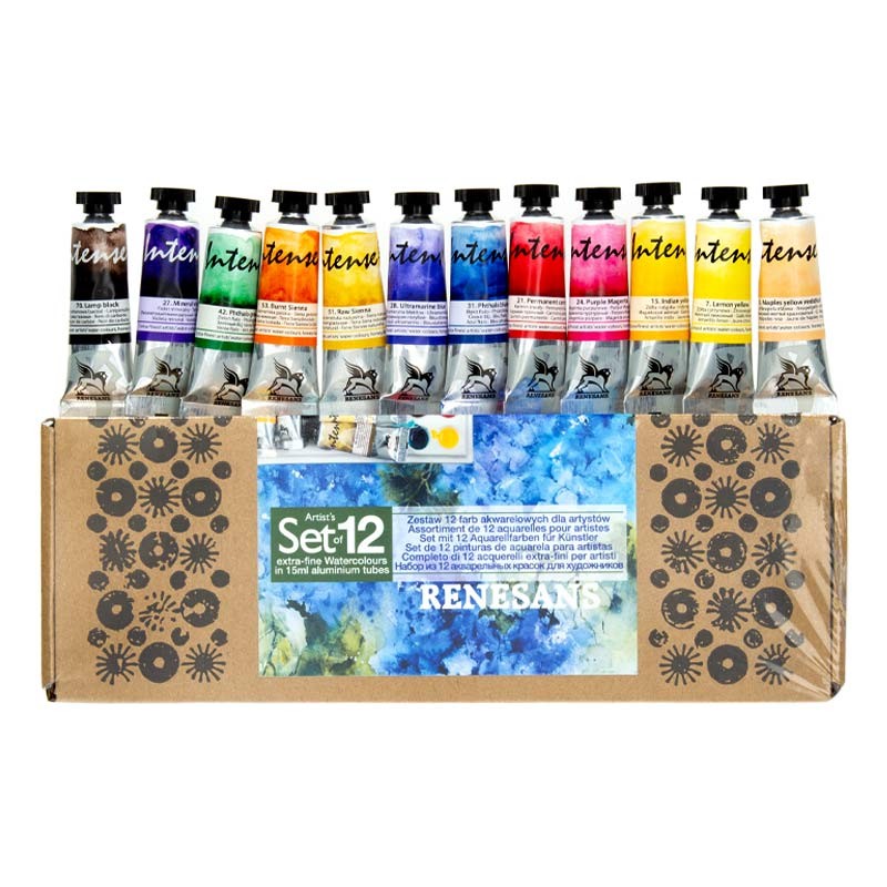 Zestaw-farb-akwarelowych-Renesans-Intense-Water---12-kolorów-01