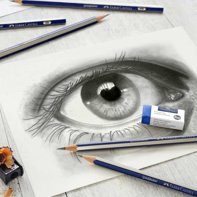 łówki Faber-Castell Goldfaber Sketch Set zestaw 6 szt. + ołówek + gumka 04