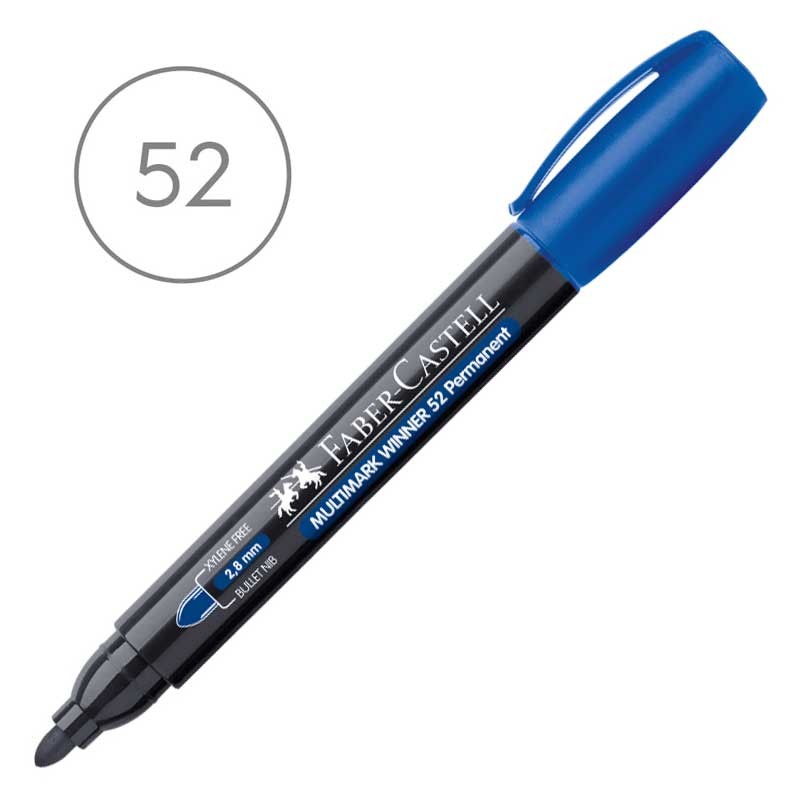 Marker permanentny Multimark Winner Faber-Castell 52 okrągły niebieski 01