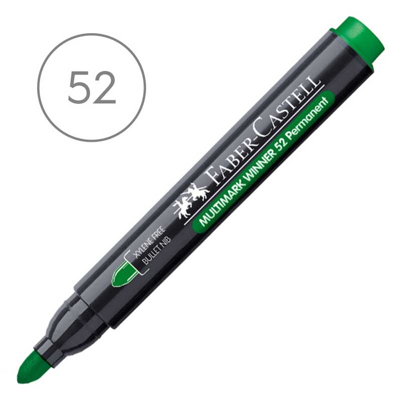 Marker permanentny Multimark Winner Faber-Castell 52 okrągły zielony 01