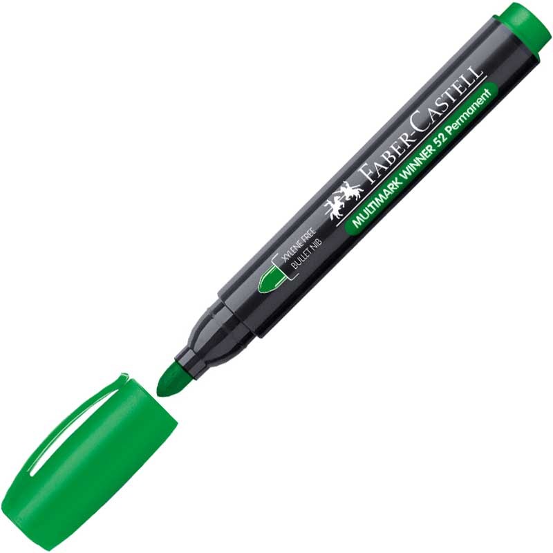 Marker permanentny Multimark Winner Faber-Castell 52 okrągły zielony 02