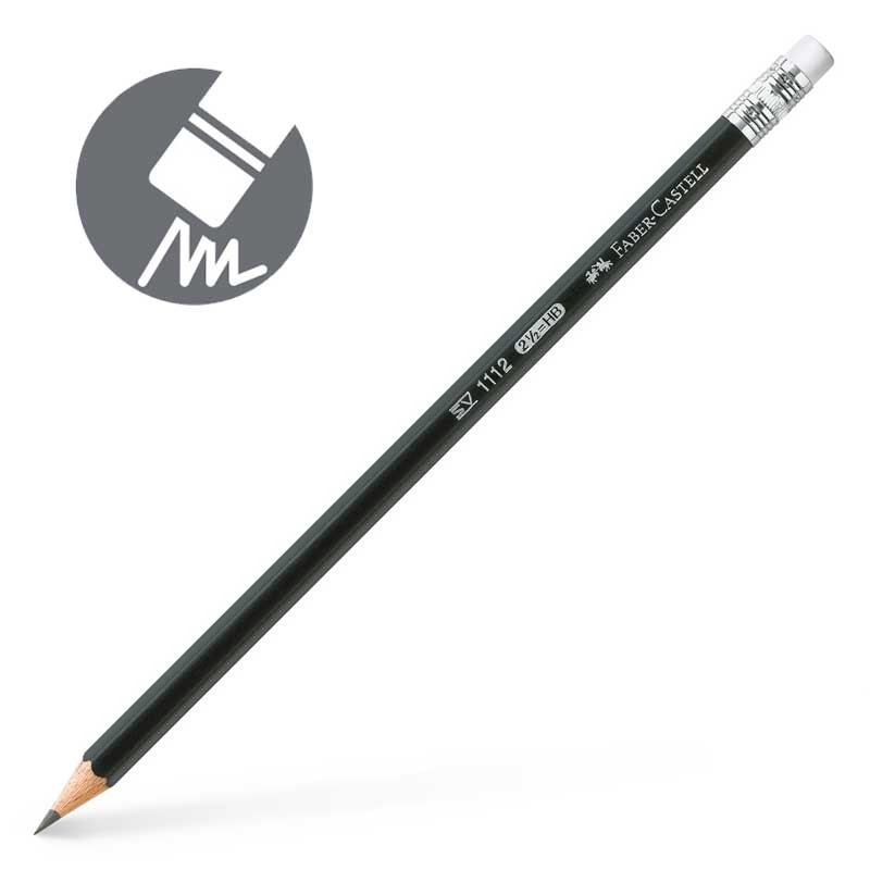 Ołówek Faber-Castell 1112 z gumką HB 02