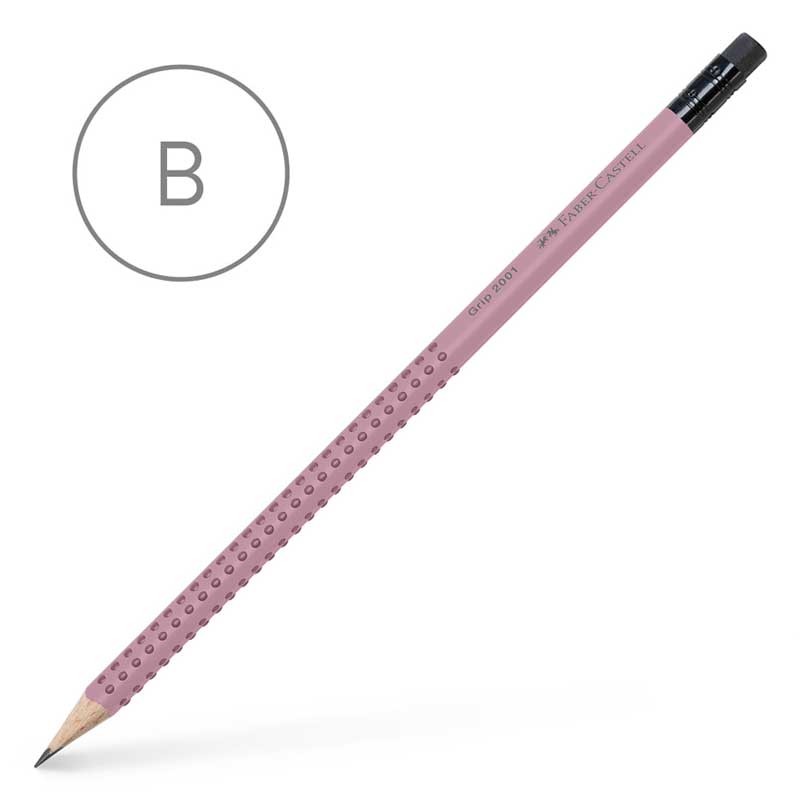 Ołówek z gumką Faber-Castell Grip 2001 B Rose Shadows 01