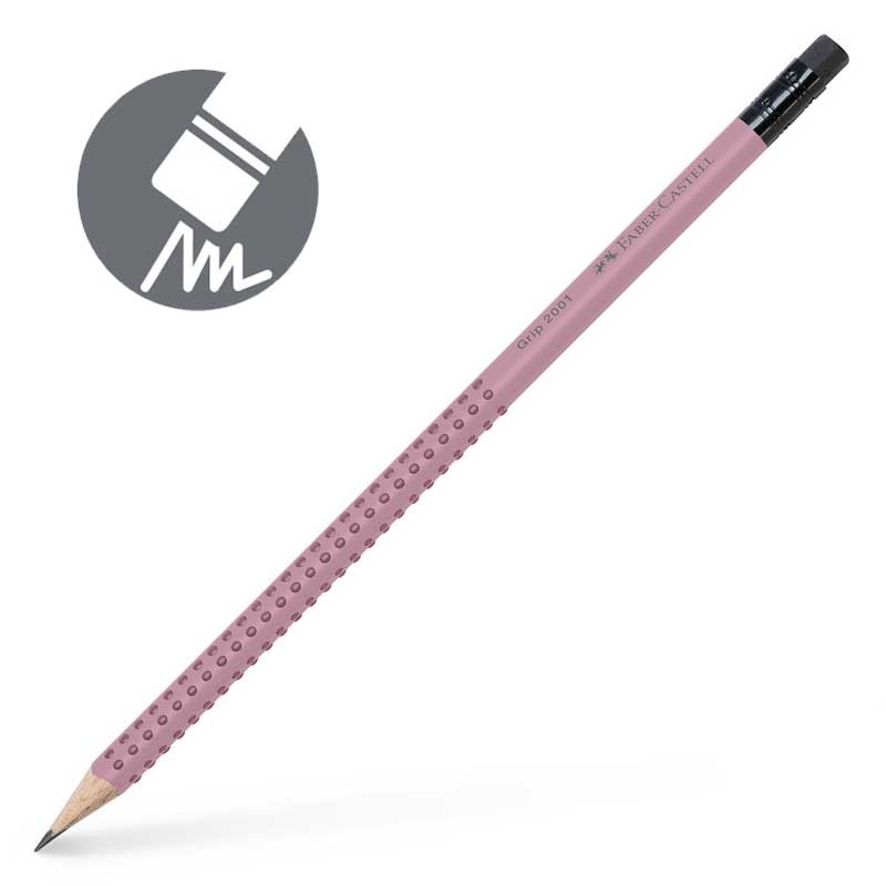 Ołówek z gumką Faber-Castell Grip 2001 B Rose Shadows 02