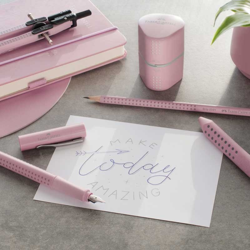 Ołówek z gumką Faber-Castell Grip 2001 B Rose Shadows 03