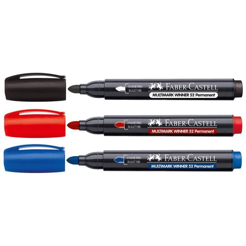 Markery permanentne Multimark Winner Faber-Castell 52 zestaw 10 szt. mix kolorów 02