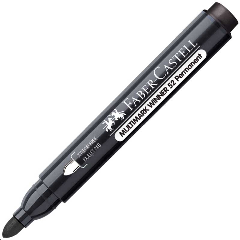 Markery permanentne Multimark Winner Faber-Castell 52 zestaw 10 szt. czarne 02