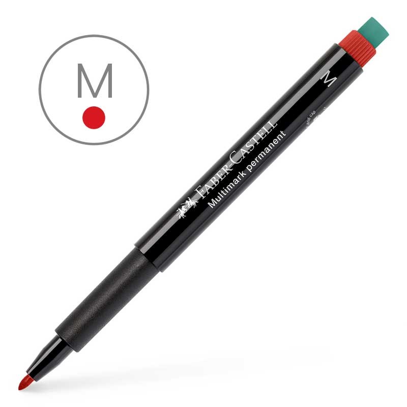 Marker permanentny Multimark Faber-Castell M czerwony 01