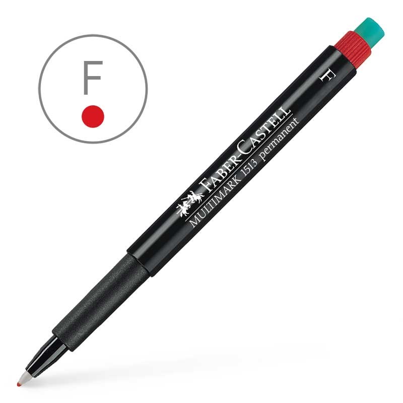 Marker permanentny Multimark Faber-Castell F czerwony 01