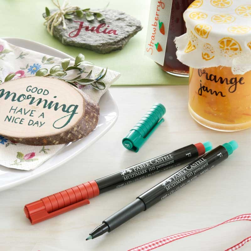 Marker permanentny Multimark Faber-Castell F czerwony 06