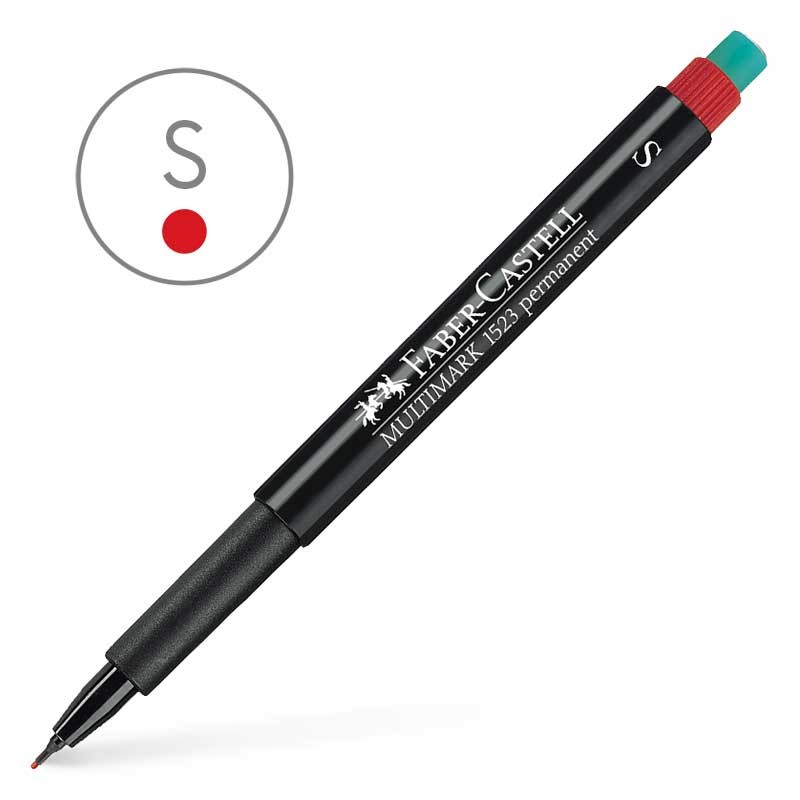 Marker permanentny Multimark Faber-Castell S czerwony 01