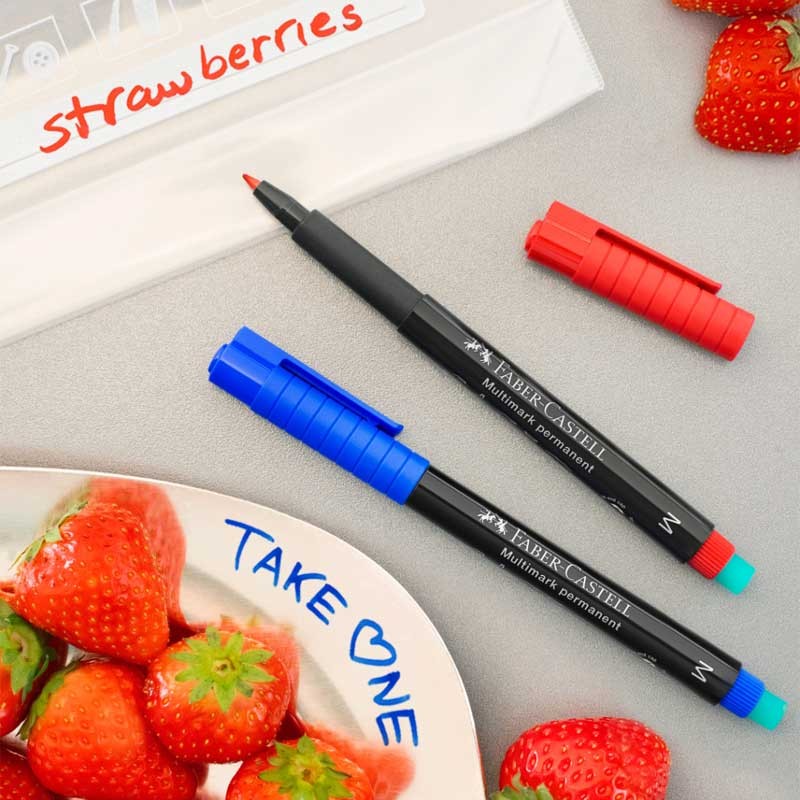 Marker permanentny Multimark Faber-Castell F niebieski 06