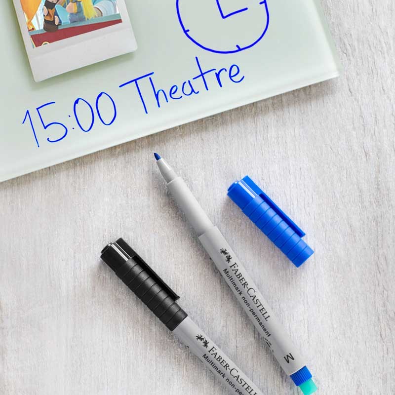 Marker permanentny Multimark Faber-Castell F niebieski 07