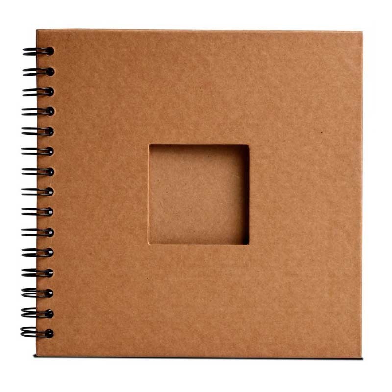 Album baza do scrapbookingu z okienkiem Happy Color kraft 20.3 x 20.3 cm 180 g 30 ark. 01