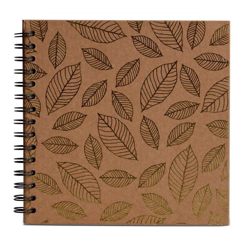 Album na spirali złote liście Happy Color 30.5 x 30.5 cm 180 g 30 ark. 01
