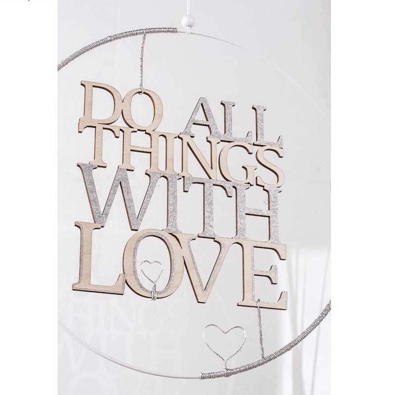 Obręcz metalowa dpCraft biała 30 cm 04