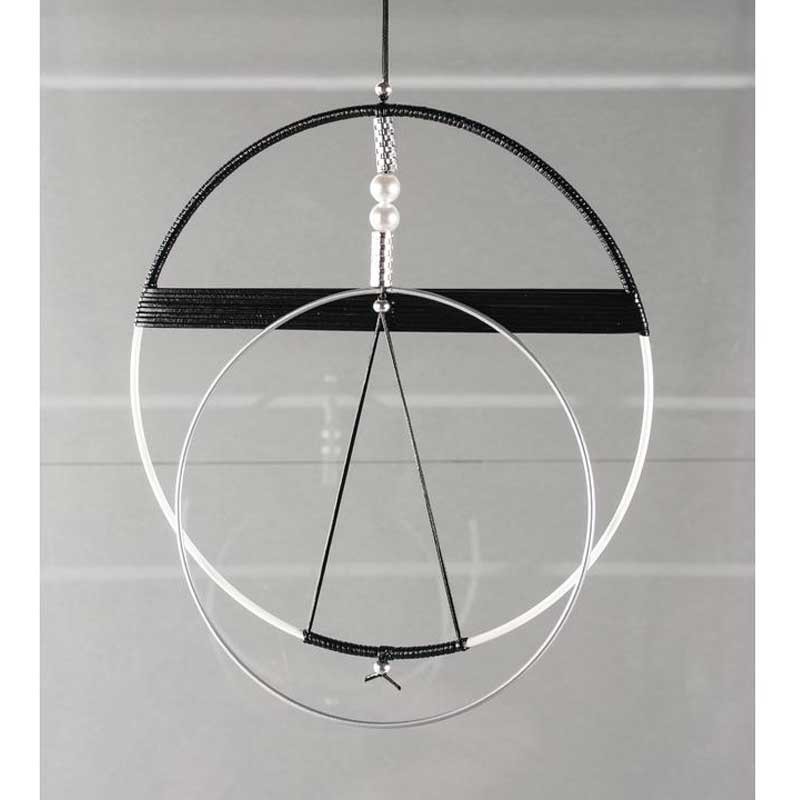 Obręcz metalowa dpCraft biała 25 cm 05