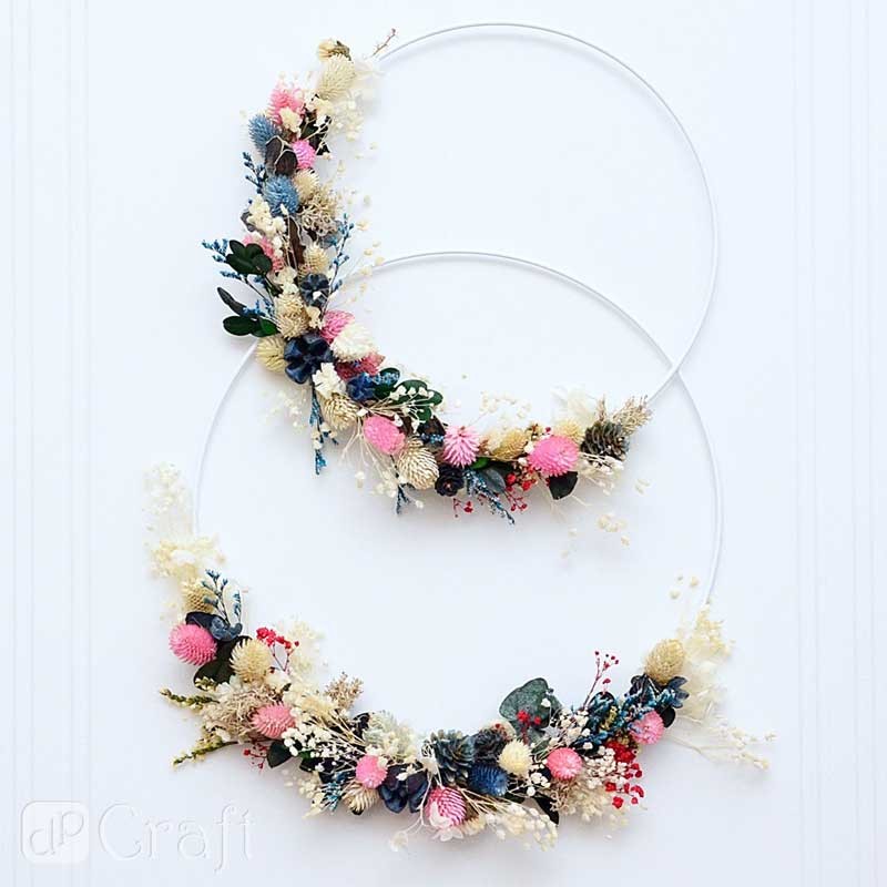 Obręcz metalowa dpCraft biała 30 cm 05