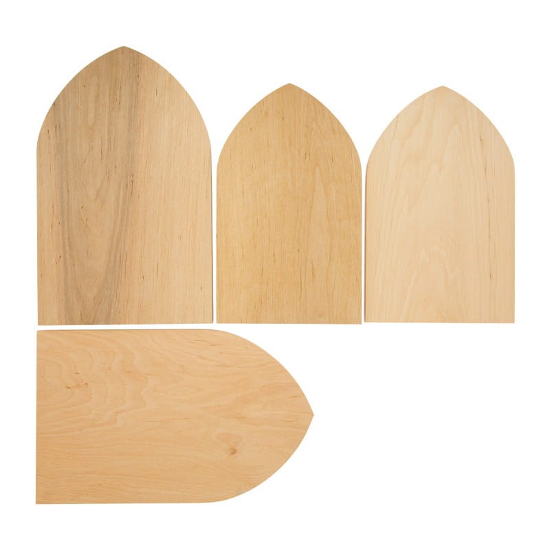 Deska do ikon gruba z ostrołukiem 18x29 cm 05